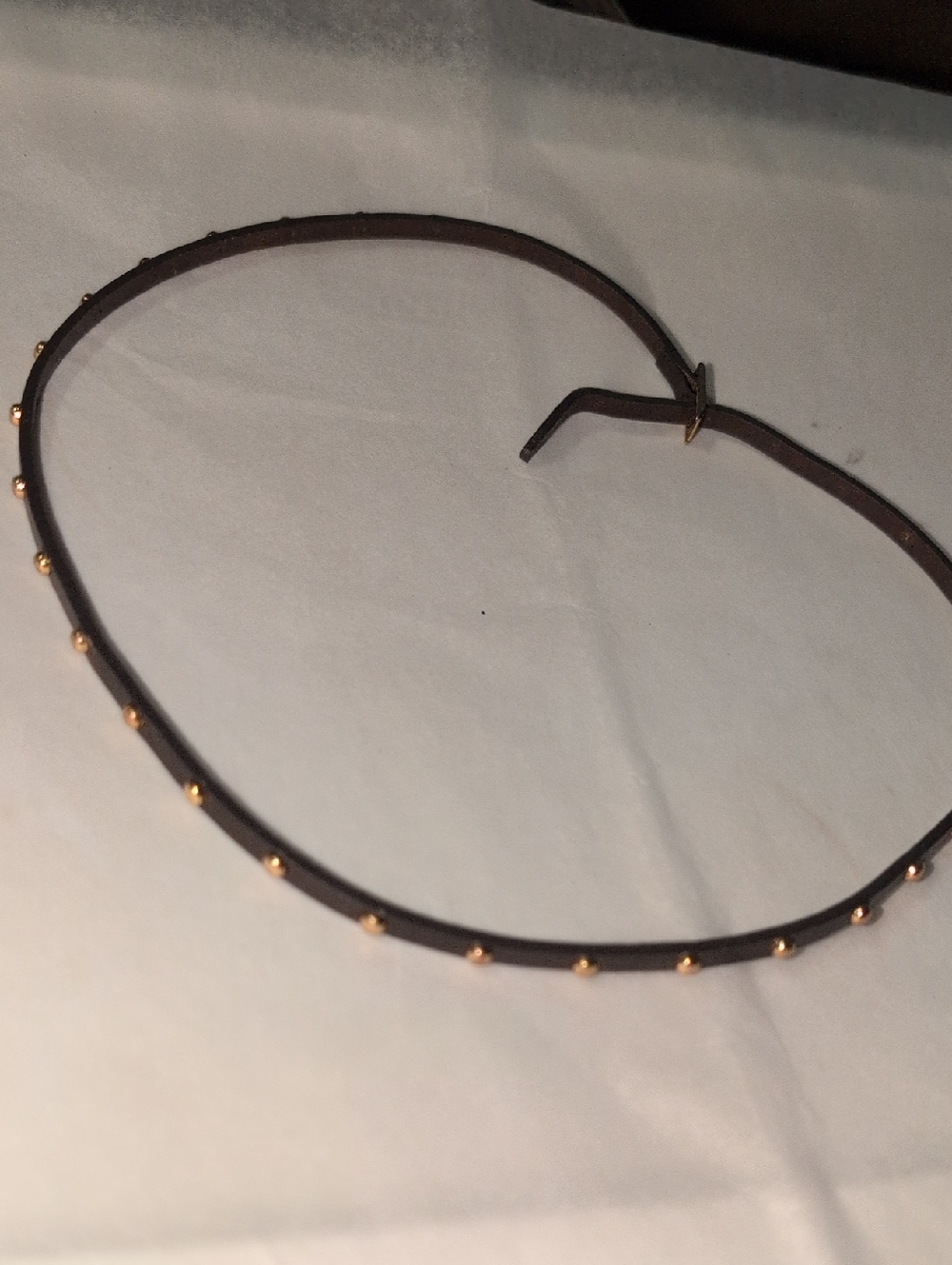 ❤️‍🔥10/$10❤️‍🔥 Brown Faux Leather Choker with Gold Studs